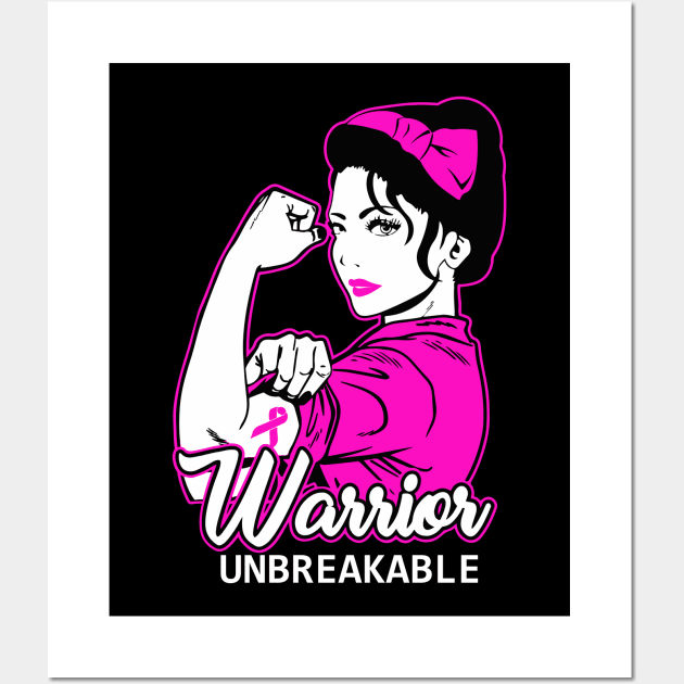 Unbreakable | Breast Cancer Warrior Wall Art by jverdi28